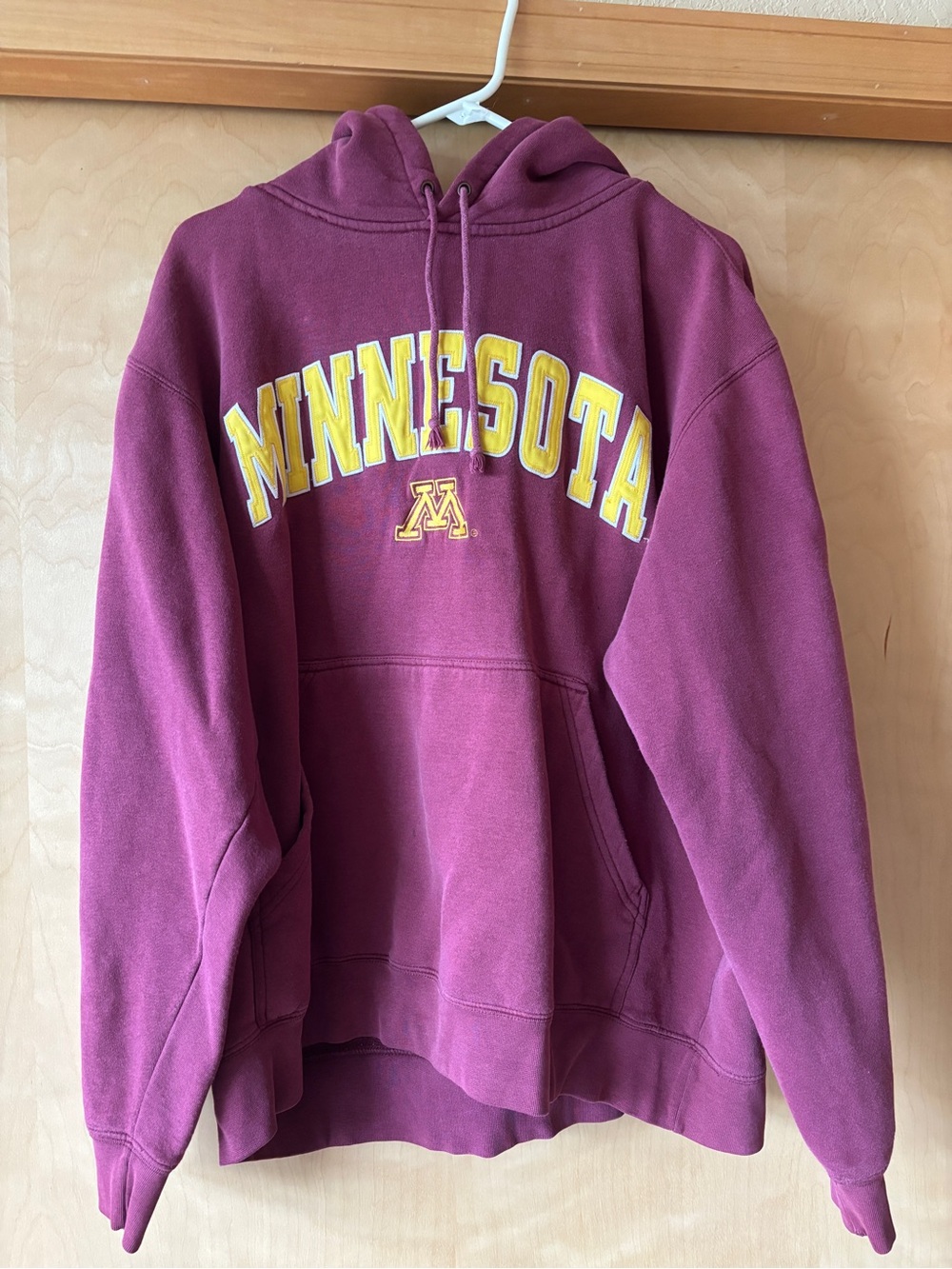 Champs Brand Maroon Pullover Hoodie with Navy Label